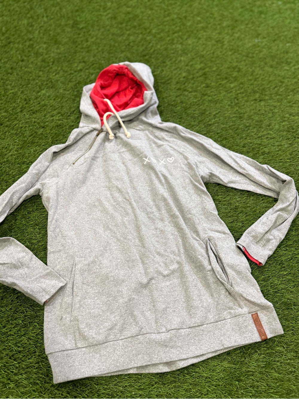 Ampersand Ave women’s Double Hooded Sweatshirt - XOXO - Valentine
